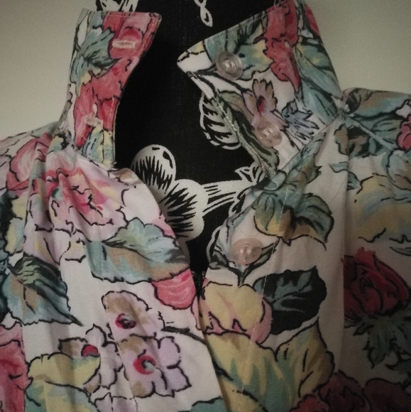 Vtg blooms blouse - Picture 2 of 13